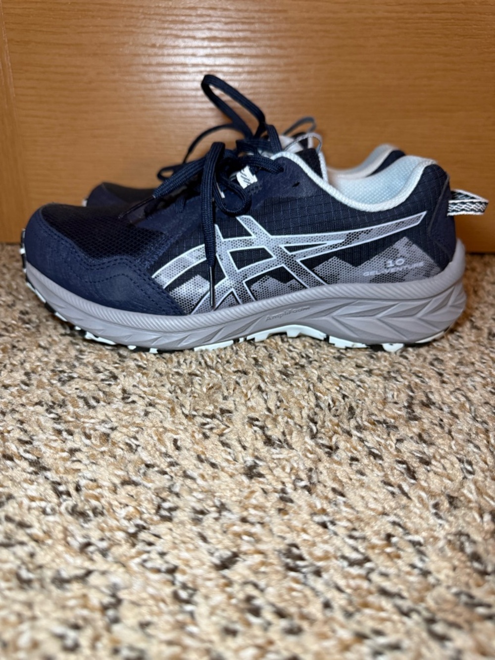ASICS Navy and Gray Athletic Running Shoes